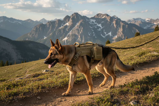 Tactical Dog Vest Harness Set – Military‑Style Harness with Leash & Utility Pouches - Fur Babies Pet Store