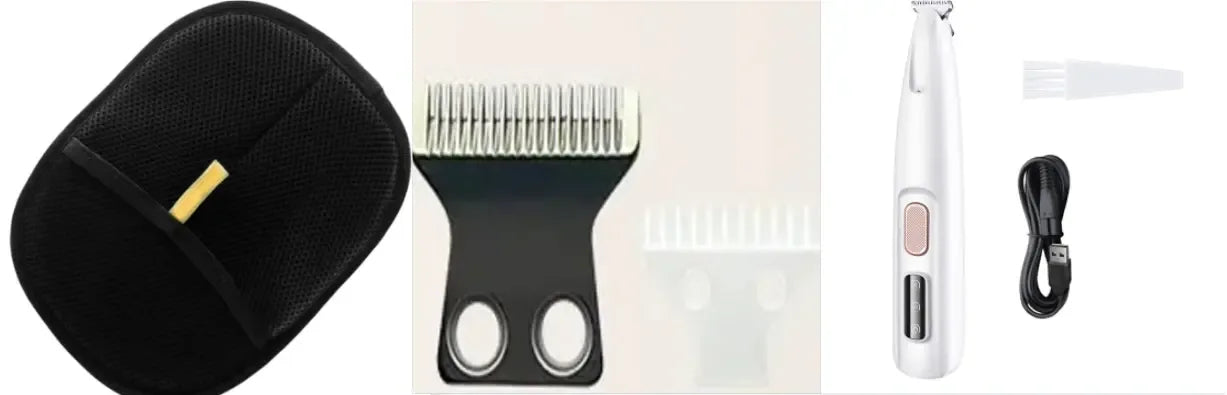 Dog Paw Trimmer with LED Light – Waterproof Rechargeable Grooming Trimmer with Wide Blade - Fur Babies Pet Store