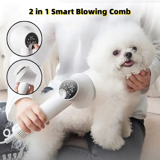 Dog Hair Dryer & Grooming Comb – Silent High‑Speed Blow Dryer for Easy At‑Home Grooming - Fur Babies Pet Store