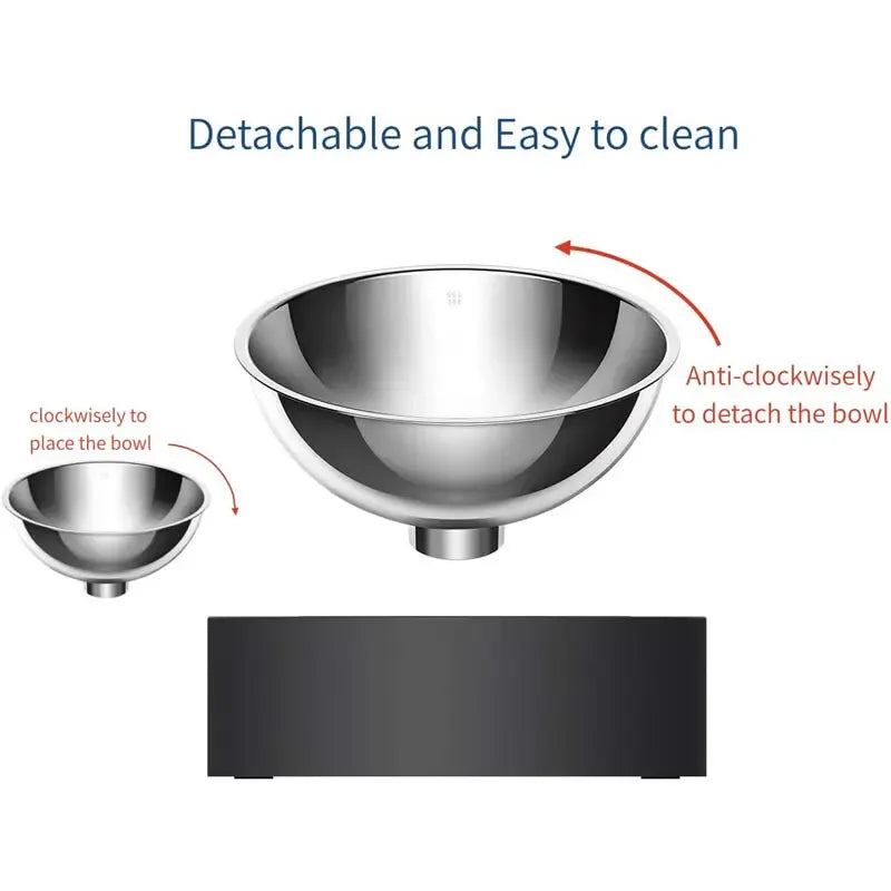 Adjustable Elevated Dog Bowl Set – Stainless Steel Double Feeder with Anti‑Slip Base - Fur Babies Pet Store