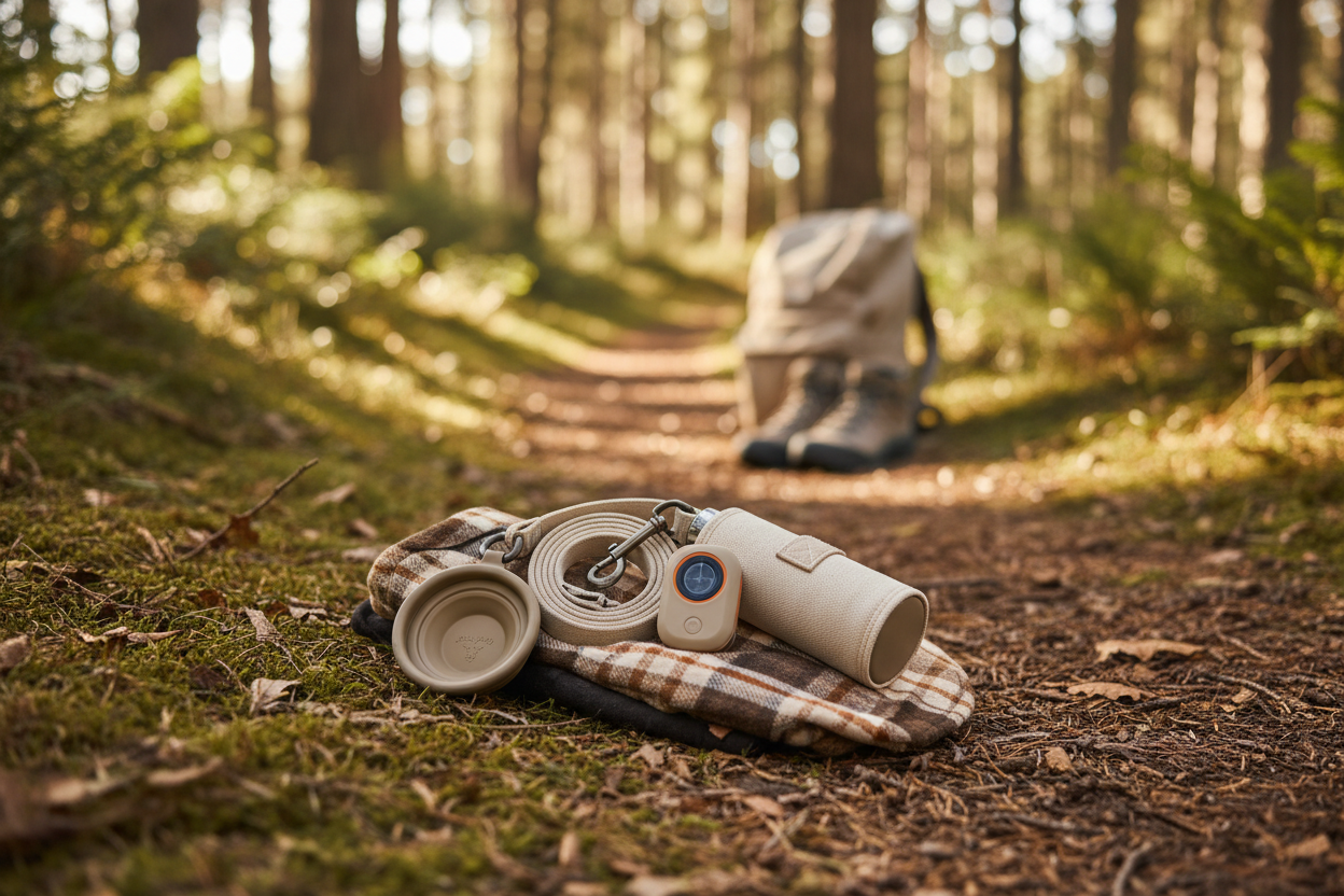 Adventure gear in outdoor setting
