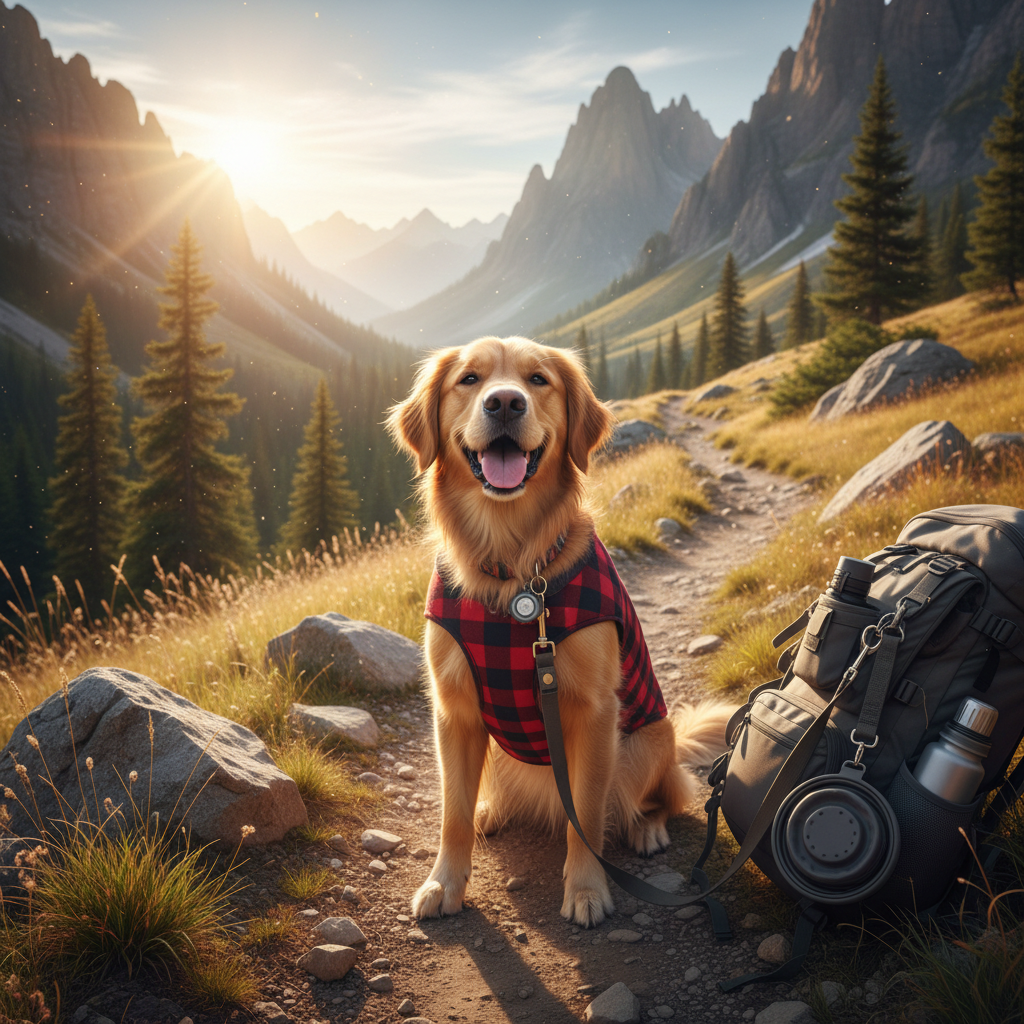 Dog on outdoor adventure