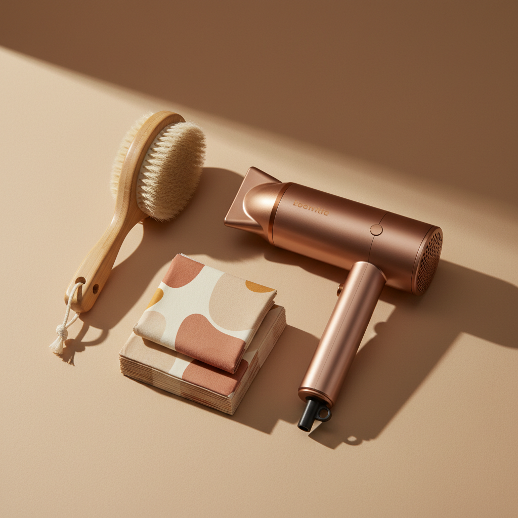 Grooming bundle flat lay