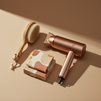 Grooming bundle flat lay