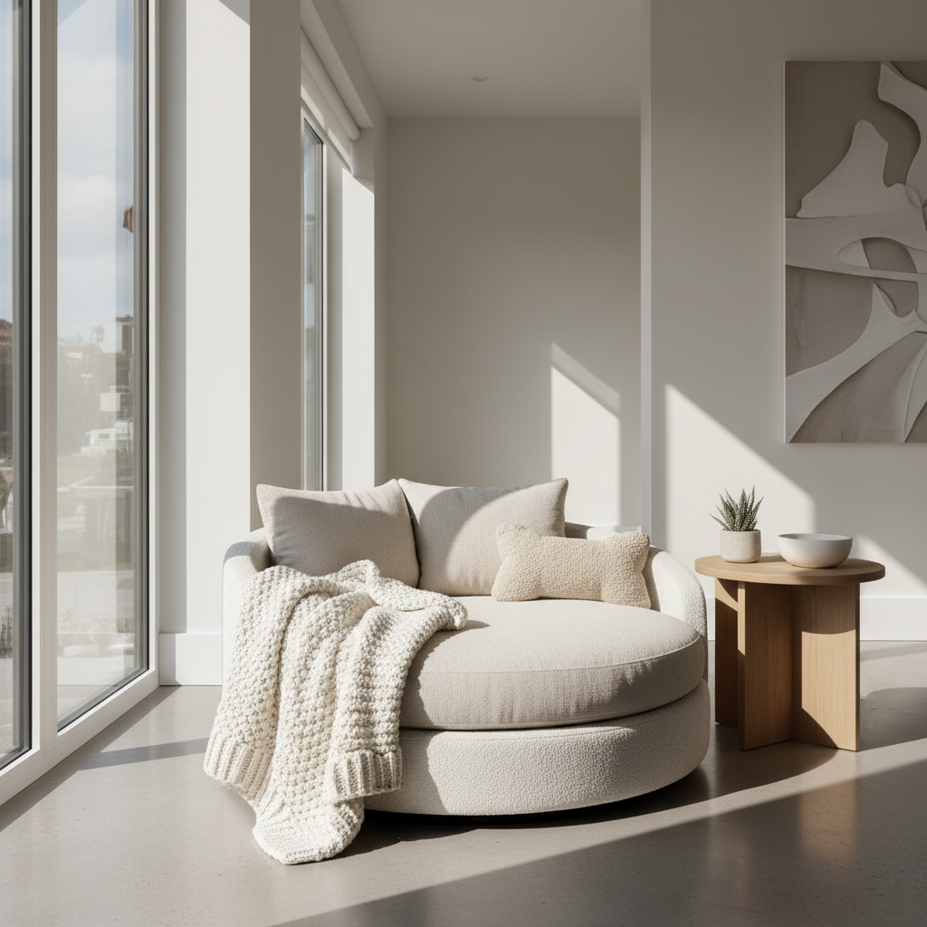 Luxury dog bed in modern interior